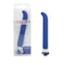 Blue Risque G-Spot Vibrator by California Exotic Novelties with packaging showing 10 vibration functions and sleek design