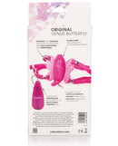 Venus Butterfly Pink Vibrator back packaging showing adjustable straps and ergonomic controller.