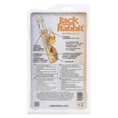 Platinum Jack Rabbit Vibrator Gold packaging showing features, including waterproof design and multi-speed functions.