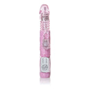 Petite Thrusting Jack Rabbit Pink Vibrator with rotating and thrusting features, compact and travel-friendly design.