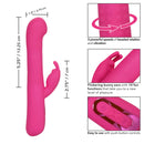 Jack Rabbit Elite Beaded G Rabbit vibrator in pink with rotating shaft and clitoral stimulator features.