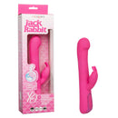 Jack Rabbit Elite Beaded G Rabbit Pink Vibrator with clitoral stimulator in packaging, offering intense pleasure and sensations.