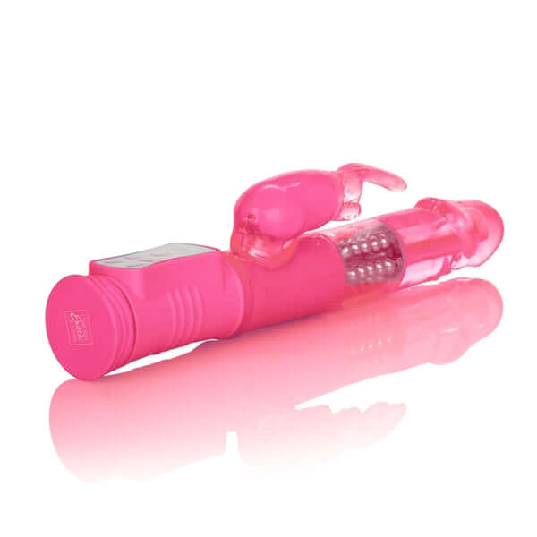 Shane's World Jack Rabbit Vibrator in Pink by California Exotic Novelties with flickering Bunny Ears for intense multi-functional pleasure.