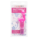 Butterfly Kiss Pink Vibrator in packaging, showcasing 3 speeds and waterproof design for pleasure.