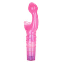 Butterfly Kiss Pink Vibrator designed for G-spot stimulation, featuring a soft and sensuous curved design.