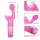 Butterfly Kiss Pink Vibrator with fluttering wings for G-spot stimulation, designed for pleasure and easy use.