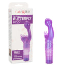 The Original Butterfly Kiss Purple Vibrator with packaging showcasing its features and waterproof design.