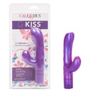 G-Kiss Purple Vibrator with Dual Motors for G-Spot and Clitoral Arousal in packaging and unit shown separately.