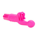 Silicone Butterfly Kiss Vibrator Pink featuring a soft silicone design for dual stimulation.