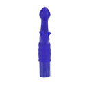 Silicone Butterfly Kiss Purple Vibrator, compact vibrator for intimate pleasure with G-spot tip and clitoral teaser.