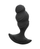 Rock Bottom Rumbling Mega Beaded Anal Probe Black for intense texture and deep rumbling vibrations.