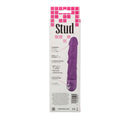 Power Stud Rod Dong Purple Vibrator packaging with product details and features.