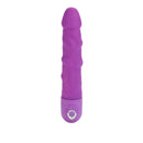 Power Stud Rod Dong Purple Vibrator - waterproof, realistic vibrator with textured design for pleasure.