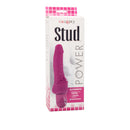 Power Stud Cliterrific Vibrator 6.75 inch Pink in packaging showcasing its powerful design and waterproof features.