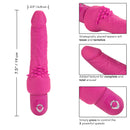 Power Stud Cliterrific Vibrator 6.75 inch Pink with textured surface and 3 powerful speeds.