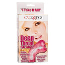 Deep Throat Stroker Curved packaging by California Exotic Novelties showcasing ergonomic design for enhanced stimulation.