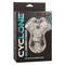 Cyclone Dual Chamber Stroker in Clear packaging by California Exotic Novelties, designed for enhanced pleasure and comfort.