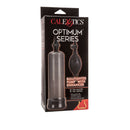 Optimum Series Bullfighter Penis Pump packaging featuring a clear cylinder and enhancer for male enhancement and performance.