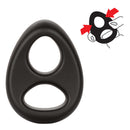 Optimum Series Rechargeable EZ Penis Pump Kit showing the black pleasure ring with instructional graphic.