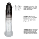 Optimum Series Auto Smart Penis Pump features 3 unique exercise modes for customizable performance enhancement.