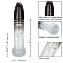 Optimum Series Auto Smart Penis Pump showing its sleek design, dimensions, and features for performance enhancement.