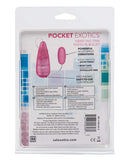 Pocket Exotics Vibrating Pink Passion Bullet packaging featuring ergonomic design and multi-speed vibrations.