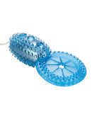 Shanes World His Stimulator Vibrating Cock Ring Blue featuring a flexible cock ring and vibrating bullet for enhanced pleasure.