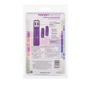 Pocket Exotic Turbo 8 Single Speed Bullet Vibrator packaging showing double bullets and control features.