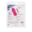 Ballistic Slimline Bullet Vibrator Pink packaging showing ergonomic design and features.