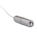 Ballistic Slimline Bullet Vibrator Pink sleek silver bullet vibrator with a connected string for easy use.