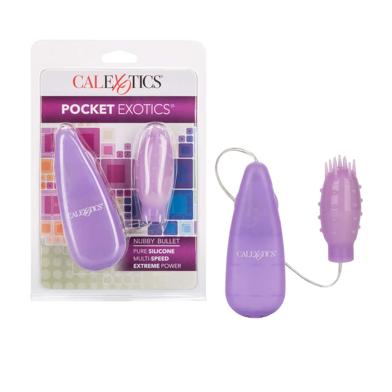 SILICONE SLIMS NUBBY BULLET PURPLE-2