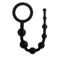 Booty Call X-10 Anal Beads Black - flexible, body-safe anal bead set for smooth stimulation and pleasure.