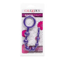 Booty Call X-10 Anal Beads Purple in packaging featuring flexible silicone design for smooth stimulation.