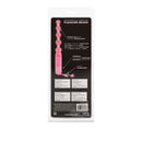 Waterproof Vibrating Pleasure Anal Beads Pink packaging showcasing features and benefits of the product.