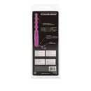 Waterproof Vibrating Pleasure Beads Purple packaging showcasing the flexible jelly design and powerful vibrations features.