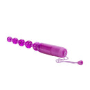 Waterproof Vibrating Pleasure Beads Purple, featuring a glittery design and flexible stimulation.