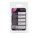 Packaging of Silver Cock Ring Medium from California Exotic Novelties with product details and dimensions.