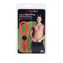 Julians Stud Ring Red Adjustable packaging showing adjustable design for enhanced pleasure and comfort.