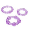 Trio of purple stretchy cock rings in small, medium, and large sizes from California Exotic Novelties' Island Rings Purple Set.