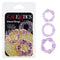 Island Rings Purple Set - Trio of Stretchy Cock Rings by California Exotic Novelties in small, medium, large sizes for enhanced performance