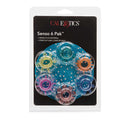 Senso 6 Pack Cock Rings - Colorful set of erection enhancers by California Exotic Novelties.