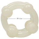 Island Rings Double Stacker Glow-in-the-Dark Cock Ring from California Exotic Novelties measuring 0.75 inches (2 cm) in diameter