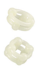 Island Rings Double Stacker Glow-in-the-Dark Cock Rings by California Exotic Novelties, enhancing support and performance.