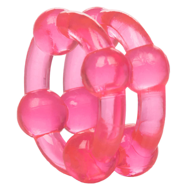 ISLAND RINGS DOUBLE STACKERS- PINK-7