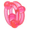 Island Rings Double Stacker in Pink - Double Support Stretchy Rings with Smooth Contours and Stimulating Beads for Enhanced Pleasure