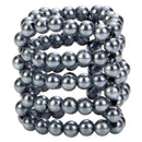 Ultimate Stroker Beads - Erection Enhancement Ring with 5 Rows of Stimulating Silver Beads for Intense Pleasure and Stimulation.