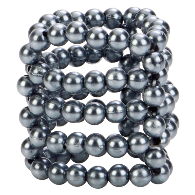 Ultimate Stroker Beads - Erection Enhancement Ring with 5 Rows of Stimulating Silver Beads for Intense Pleasure and Stimulation.