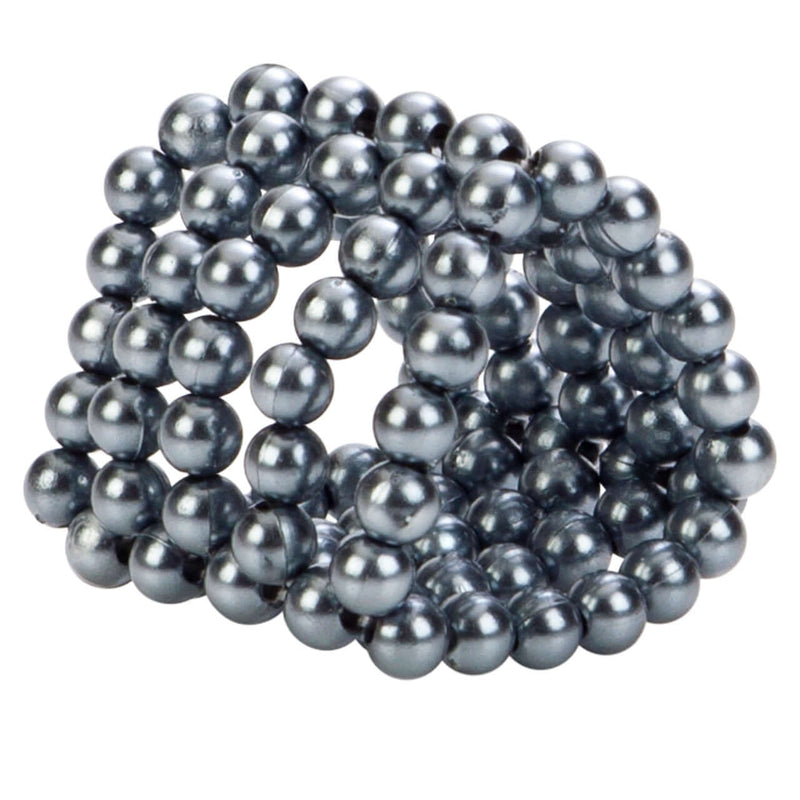 Ultimate Stroker Beads Erection Enhancement Ring with 5 rows of smooth silver beads for intensified pleasure and stimulation.