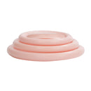 Silicone Support Rings Ivory 3 Piece Set stacked in soft pink color for enhanced comfort and performance.