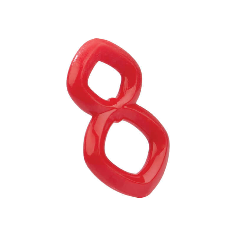 Crazy 8 Ring Red Cock Ring - Dual Support Erection Enhancer by California Exotic Novelties